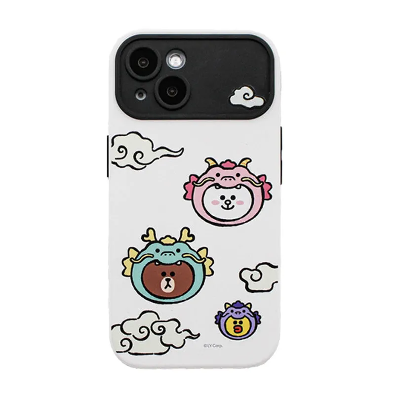 Line Friends Loong Dual Layer TPU PC Shockproof Guard Up Combo Case Cover