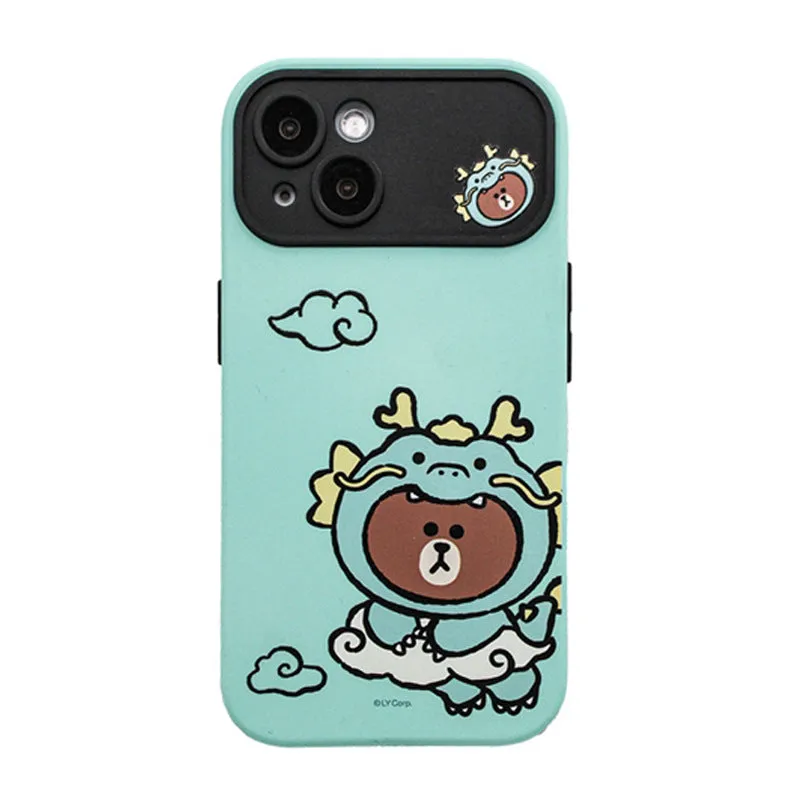 Line Friends Loong Dual Layer TPU PC Shockproof Guard Up Combo Case Cover