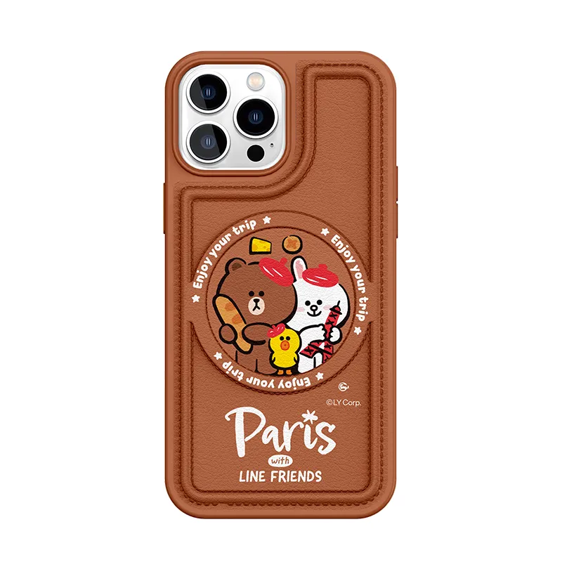 Line Friends MagSafe Shockproof Leatherette Case Back Cover