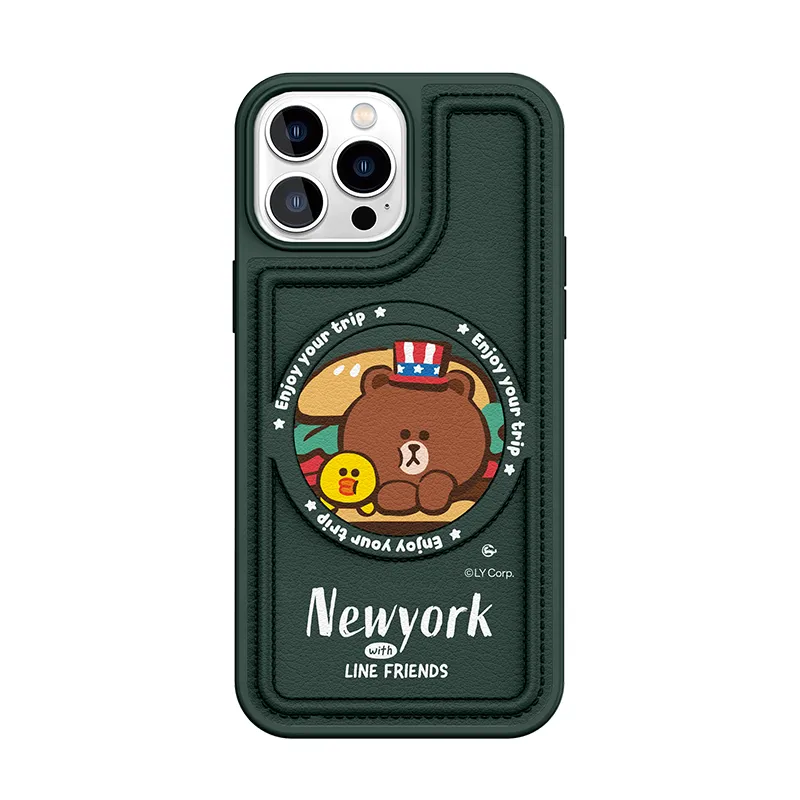 Line Friends MagSafe Shockproof Leatherette Case Back Cover