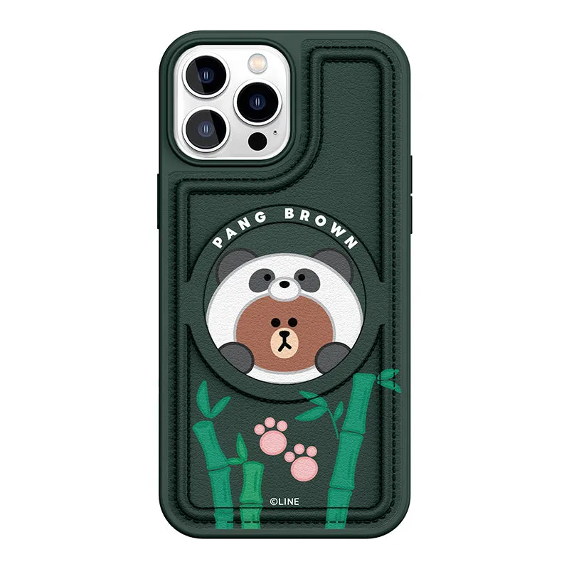 Line Friends MagSafe Shockproof Leatherette Case Back Cover