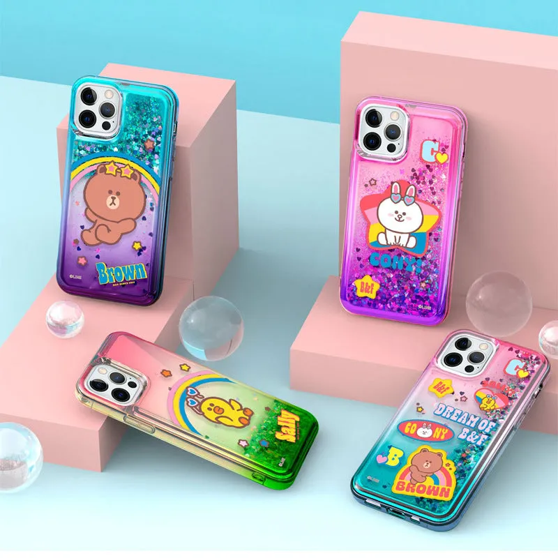 Line Friends Rainbow Bling Aqua Case Cover