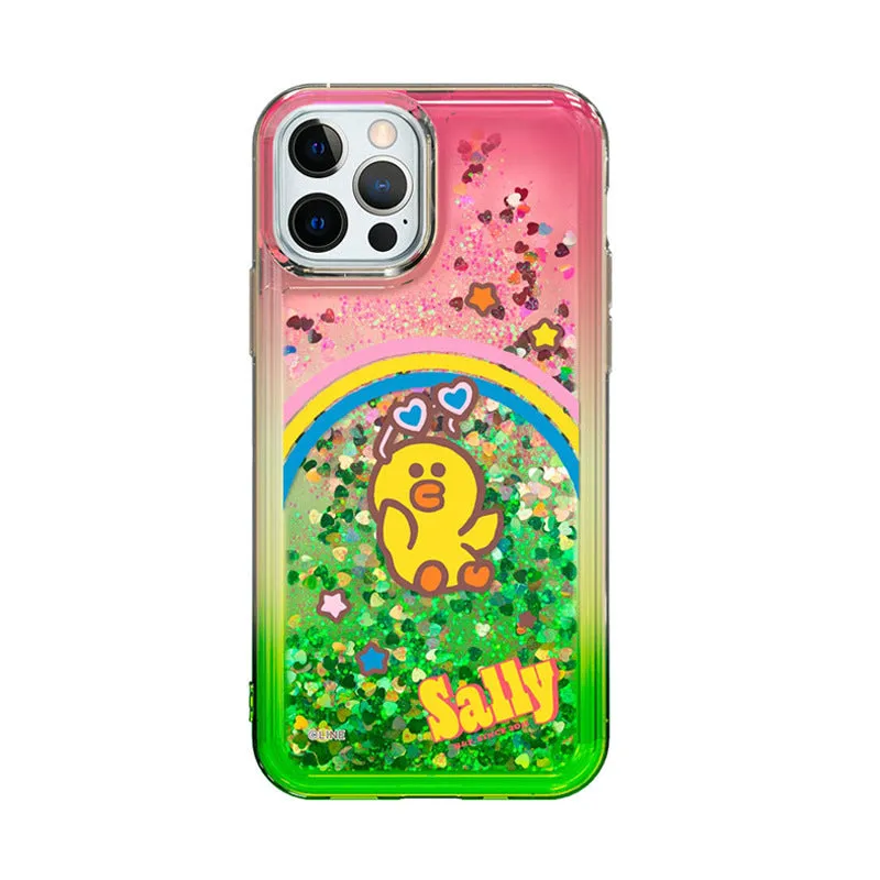 Line Friends Rainbow Bling Aqua Case Cover