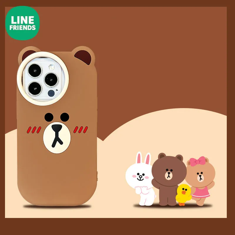 Line Friends Shockproof 3D Silicone Back Cover Case