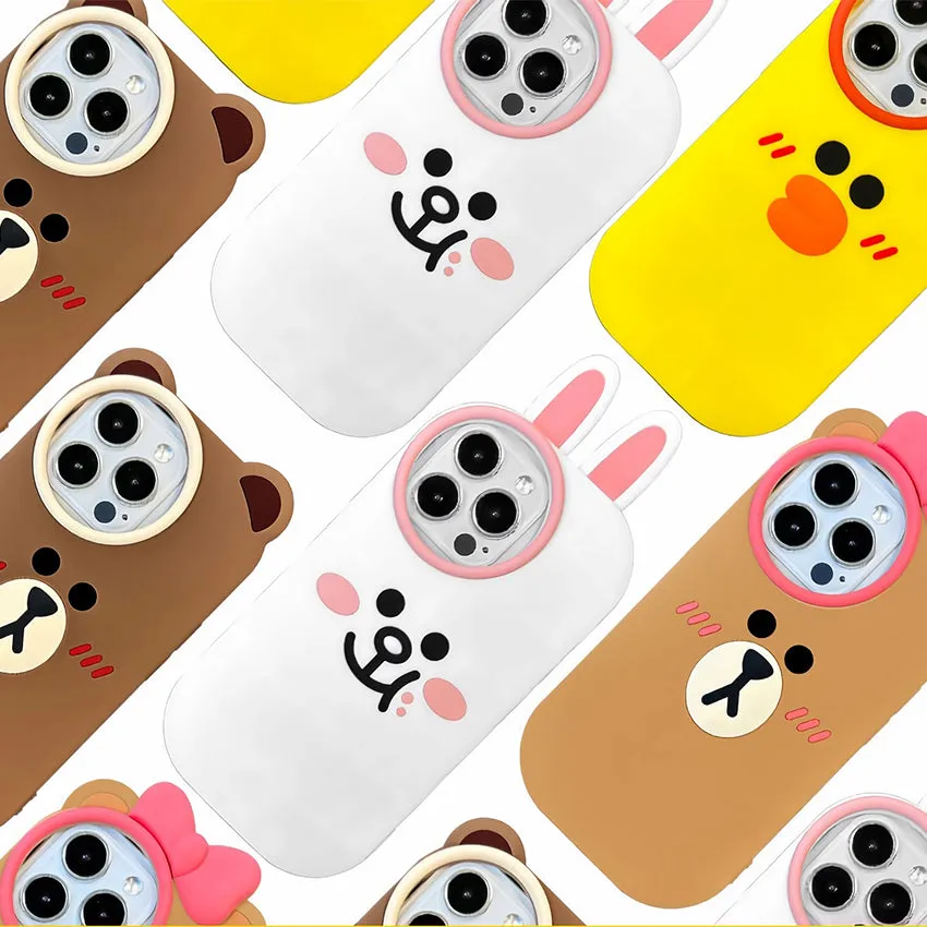 Line Friends Shockproof 3D Silicone Back Cover Case