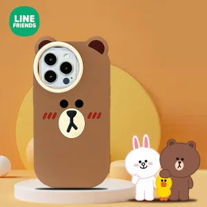 Line Friends Shockproof 3D Silicone Back Cover Case