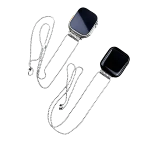 Necklace for apple watch Ultra2 ultra 49mm band iwatch 9 8 7 45mm 44mm se 6 5 4 44mm 40mm Stainless Steel Pendant Bracelet Link