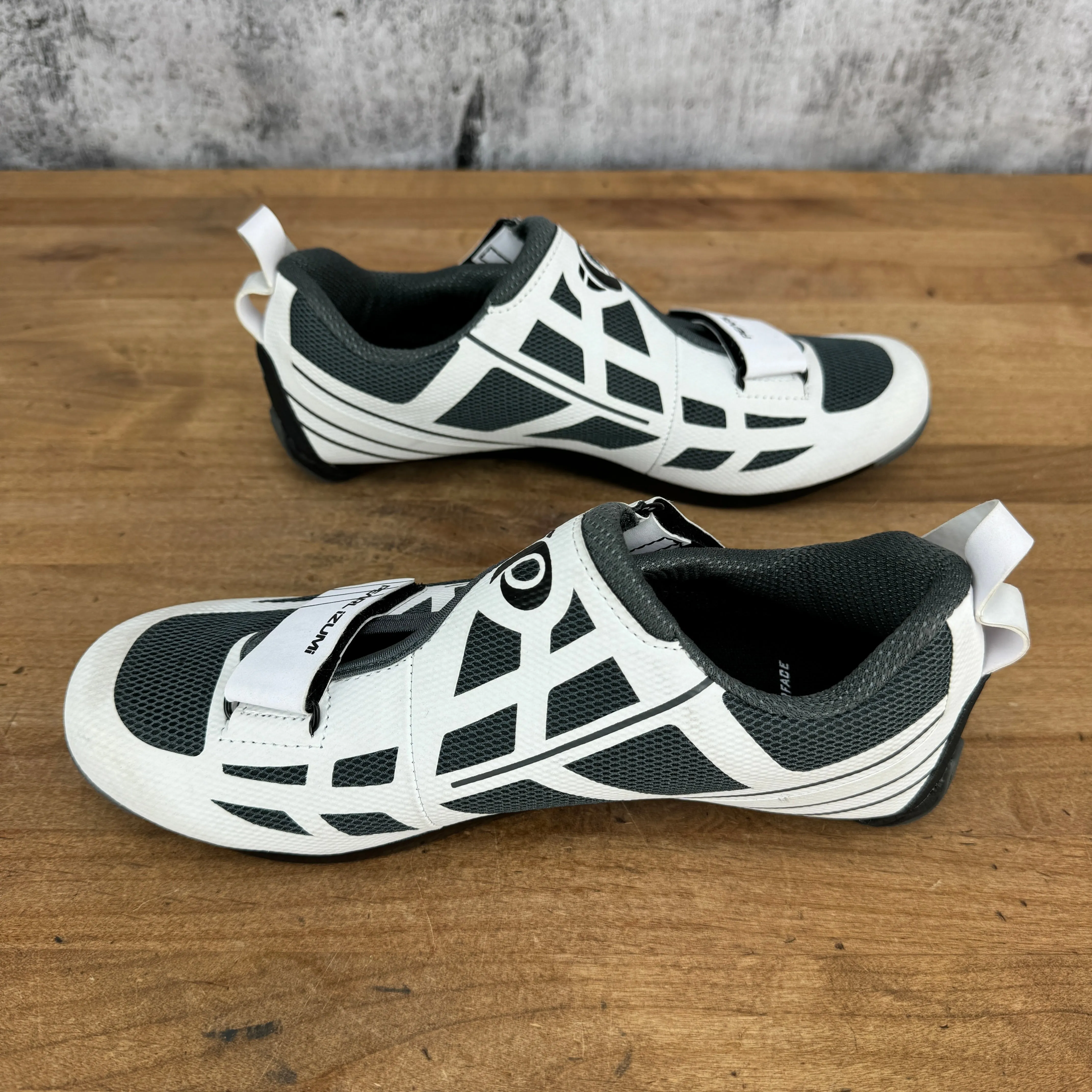 New! Pearl iZumi W Tri Fly V1 Women's 40 EU 3-Bolt Cycling Shoes Velcro White