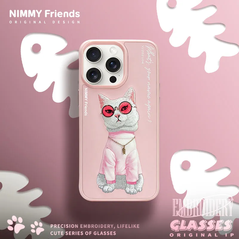 Nimmy Glasses Cool Embroidery Case Cover