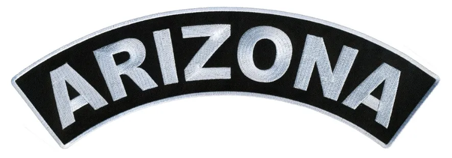 PATCH - ARIZONA TOP ROCKER 12"-PPM4005 : 12W 3H