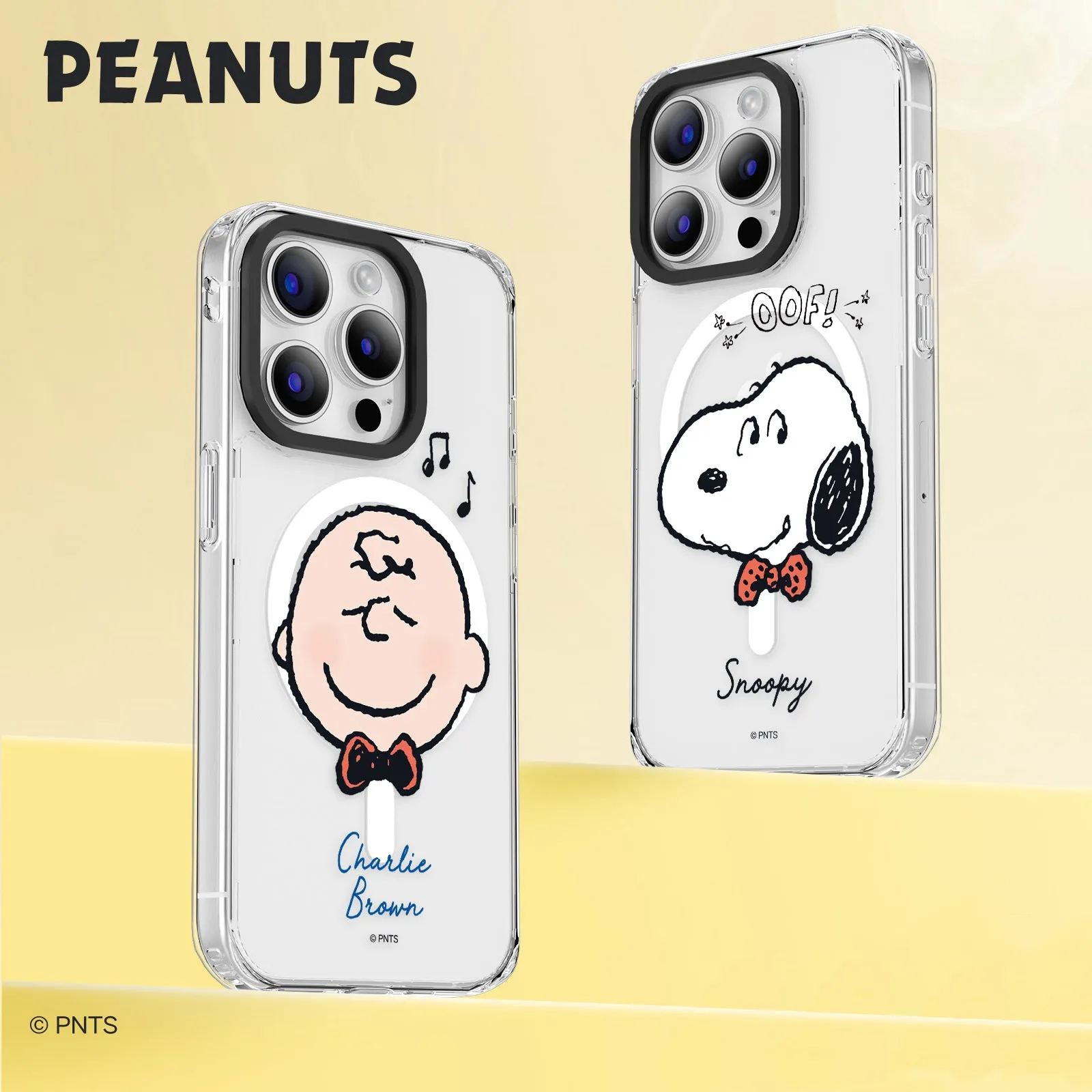 Peanuts Snoopy MagSafe Shockproof Transparent Case Cover