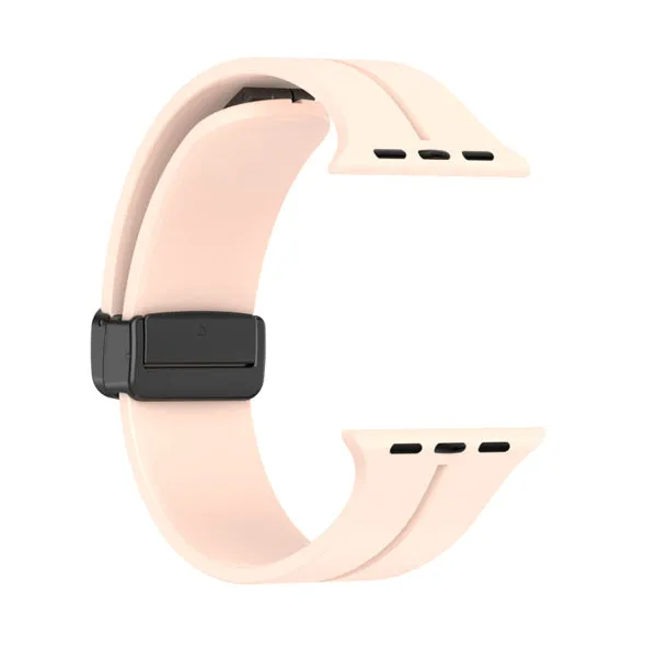 Pink Magnetic Buckle Silicone Apple Watch Band 粉紅色磁吸扣矽膠 Apple 錶帶 KCWATCH1247