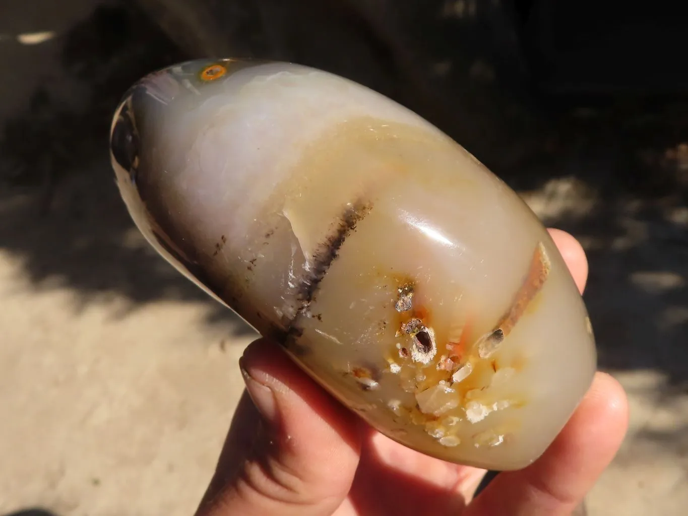 Polished Dendritic Agate Standing Free Forms  x 2 From Madagascar