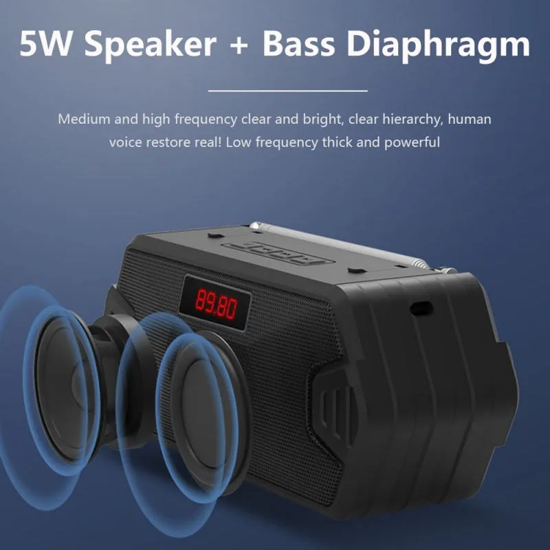 Portable Bluetooth Speakers with FM Radio Aux TF