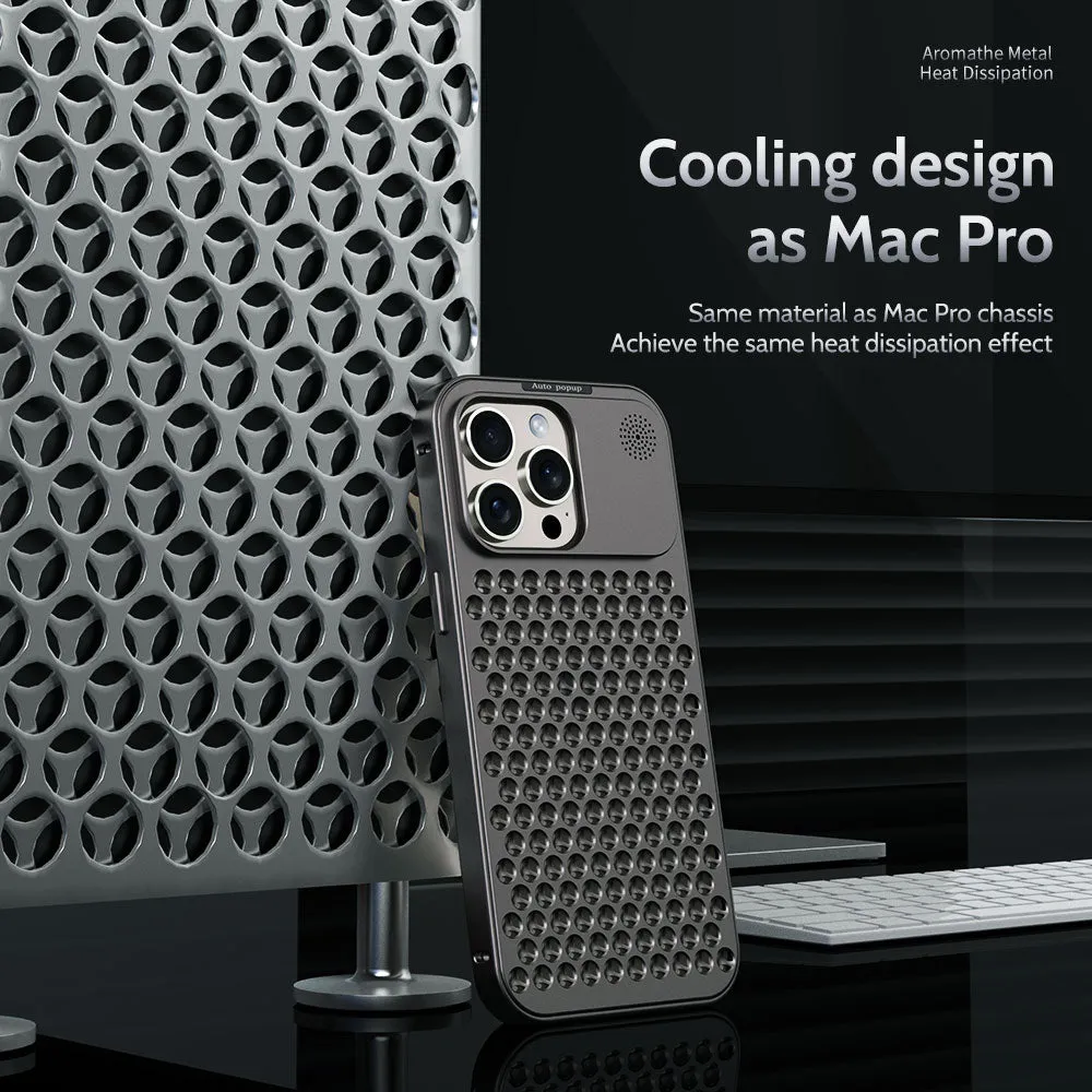 R-Just Aluminum Metal Heat Dissipation Aromatherapy Protective Case Cover