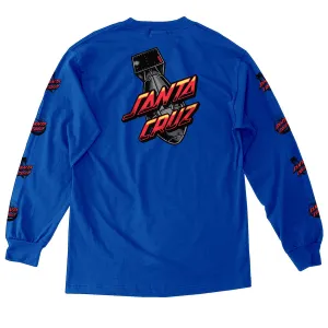 Santa Cruz Atomic Dot Long Sleeve Mens T-Shirt - Royal Blue