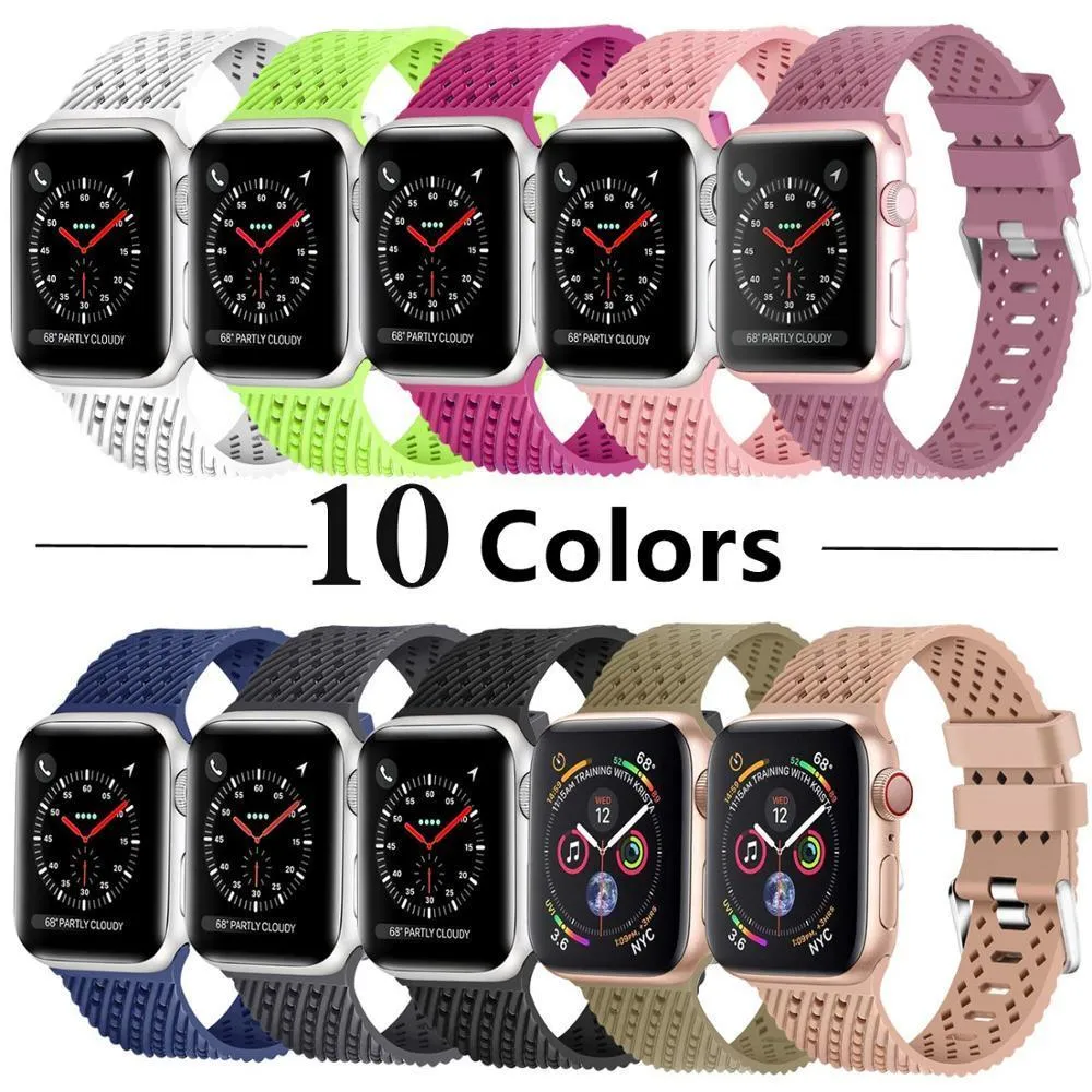 Silicone Strap Rhombic Pattern Watchband Bracelet Accessories