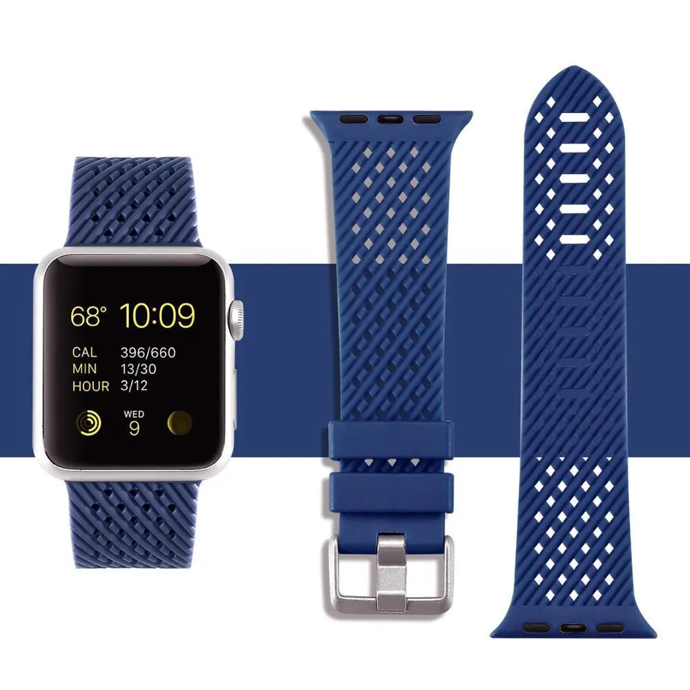 Silicone Strap Rhombic Pattern Watchband Bracelet Accessories