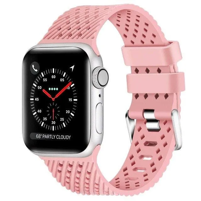 Silicone Strap Rhombic Pattern Watchband Bracelet Accessories