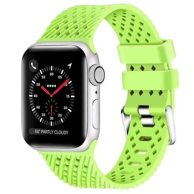 Silicone Strap Rhombic Pattern Watchband Bracelet Accessories