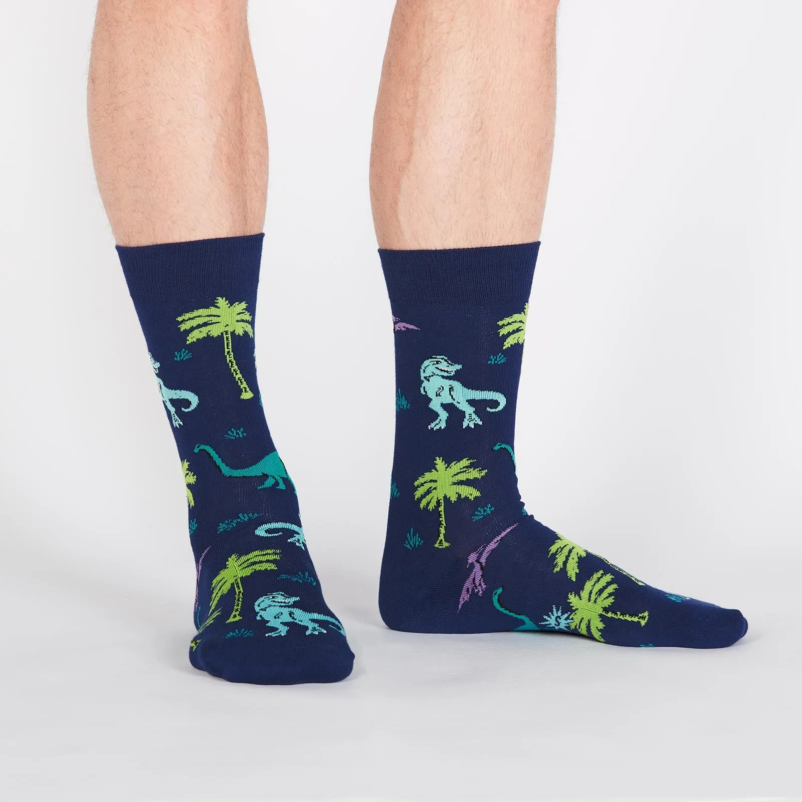 Sock It To Me Men's Crew Socks - Land of the Dino