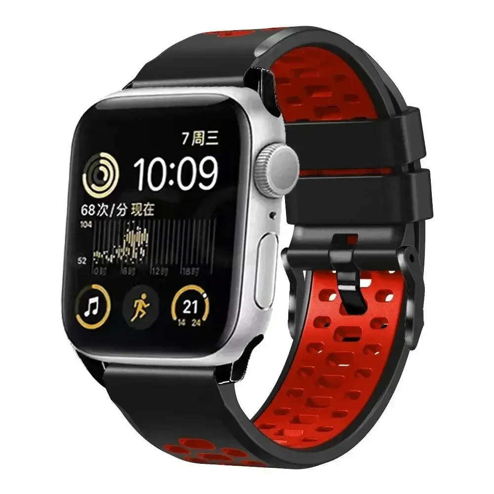 Soft Silicone Strap For Apple Watch Ultra 49mm Sports Band For IWatch Series 9 8 7 SE 6 5 4 3 45mm 44mm 42mm Bracelet Wristbands