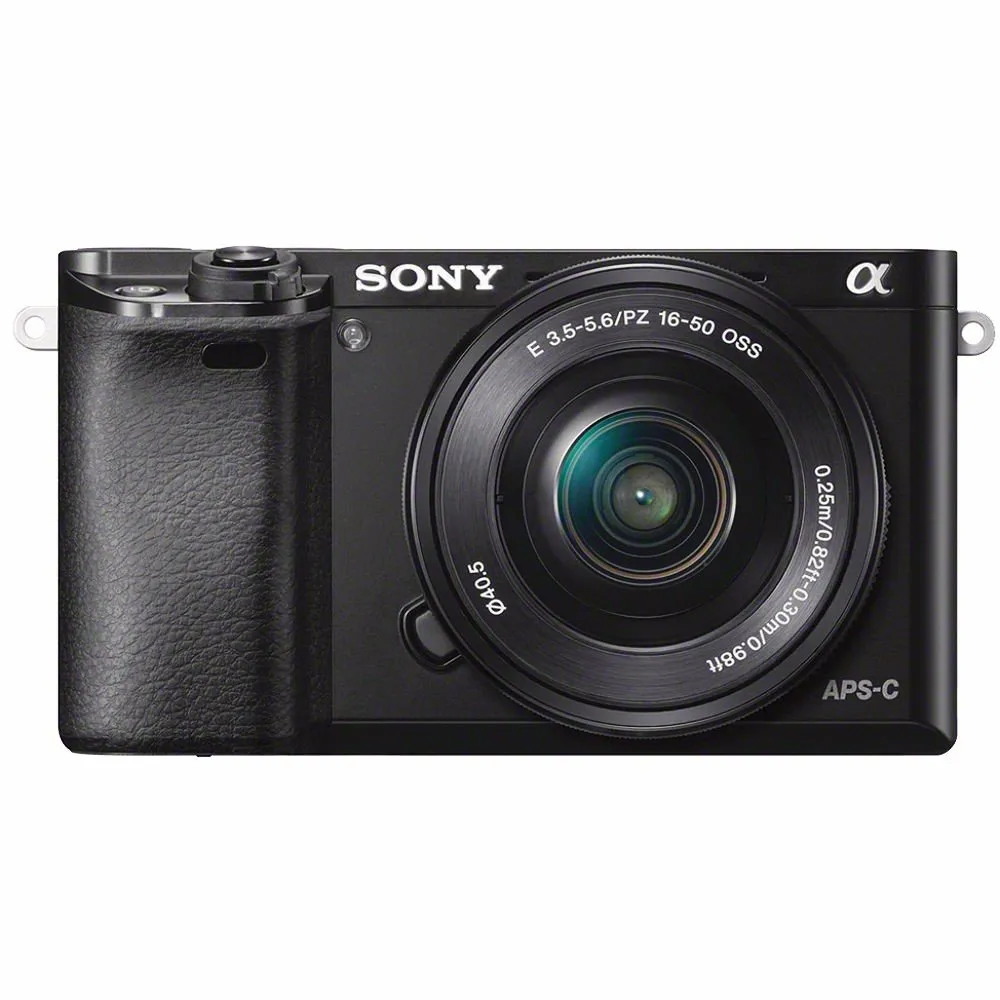 Sony Alpha a6000 Mirrorless Digital Camera with 16-50mm Lens (Black)   Battery   Charger   64GB Bundle 3 - International