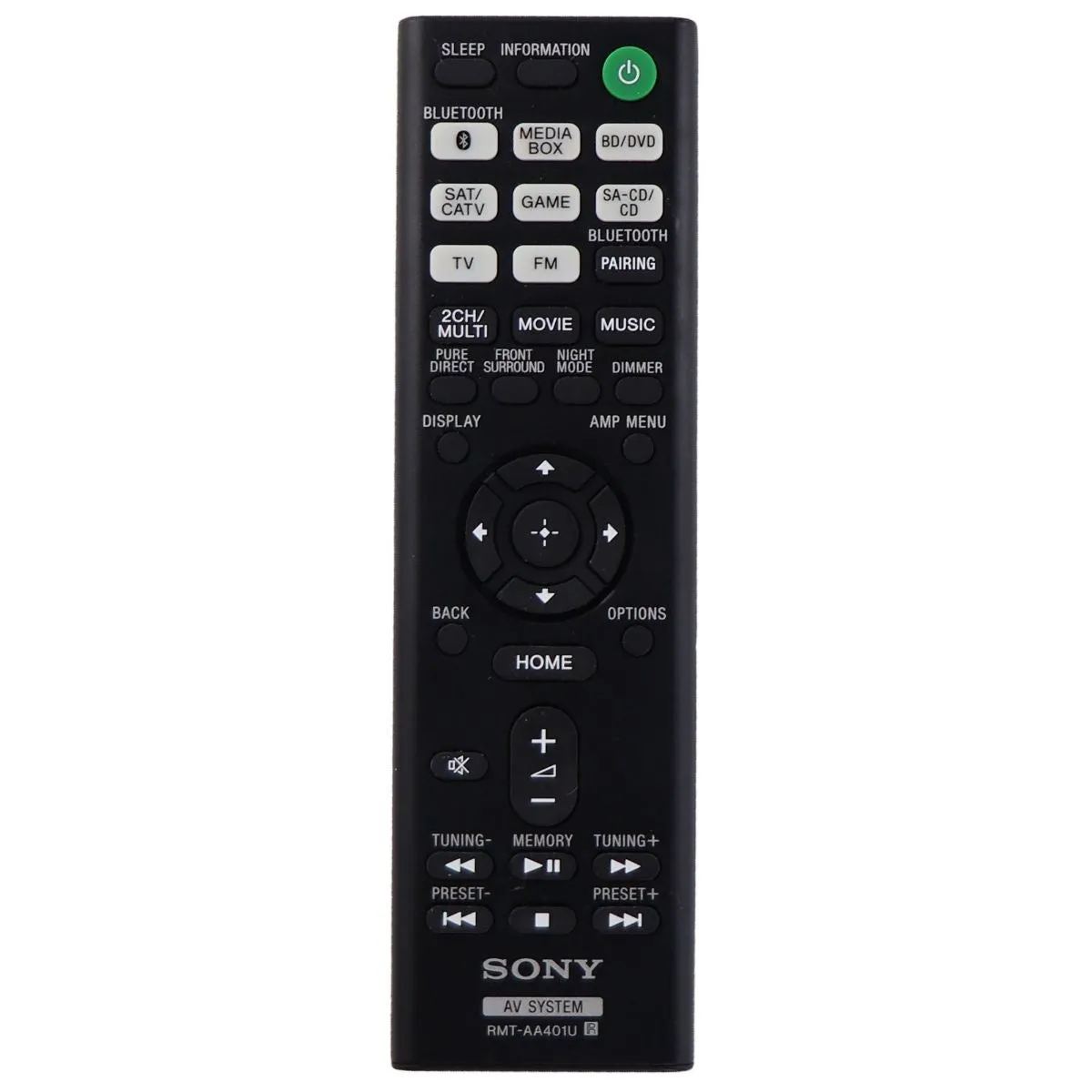 Sony Remote Control (RMT-AA401U) for Select Sony AV Receivers - Black