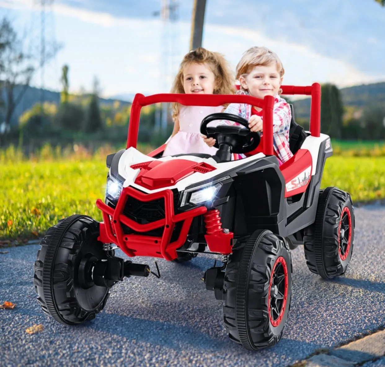 Super Cool 2025 Sport UTV Dune Buggy 24V | 2 Seater | 4X4 | Ages 3  | Remote | Music