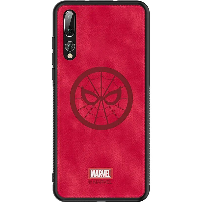 UKA Marvel Avengers TPU Frame Fabric Imprint Leather Back Case Cover