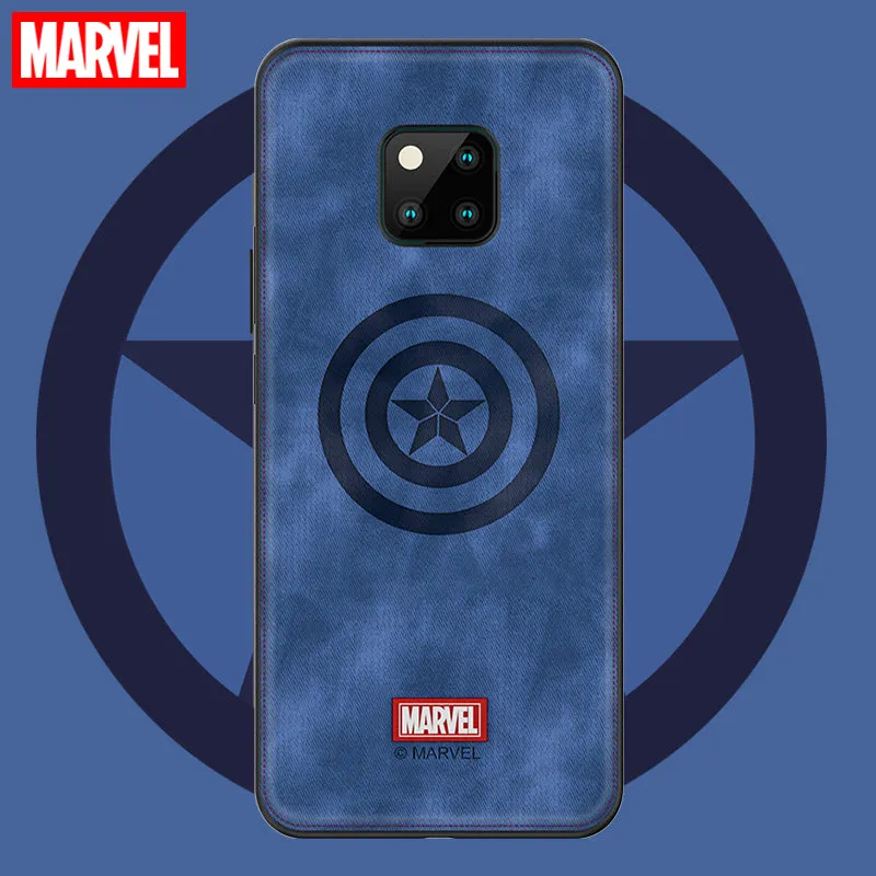 UKA Marvel Avengers TPU Frame Fabric Imprint Leather Back Case Cover