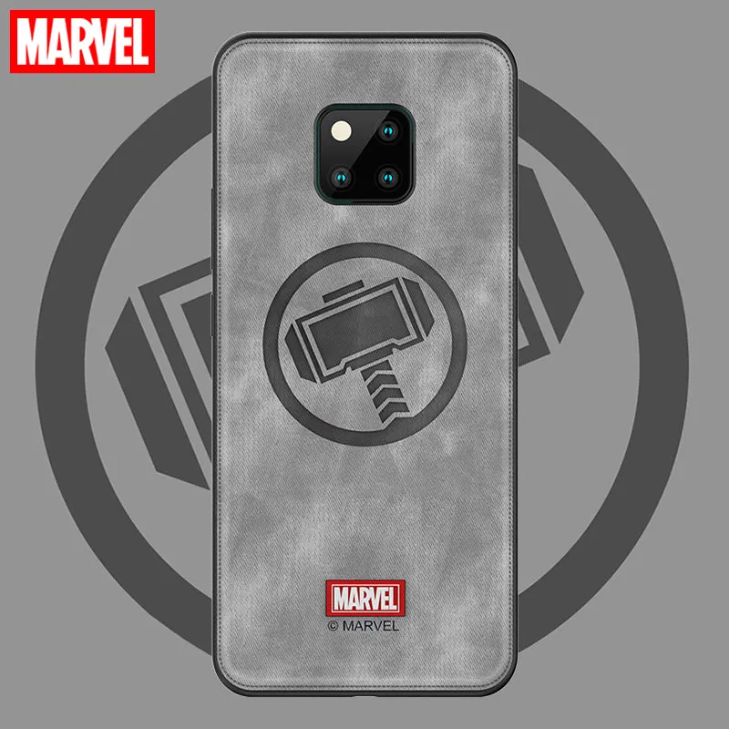 UKA Marvel Avengers TPU Frame Fabric Imprint Leather Back Case Cover