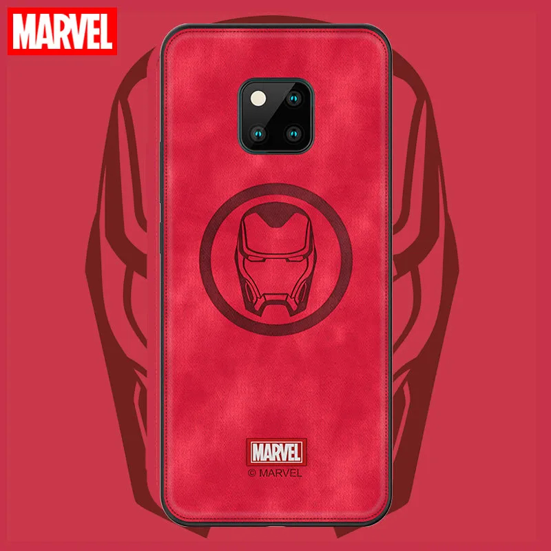 UKA Marvel Avengers TPU Frame Fabric Imprint Leather Back Case Cover