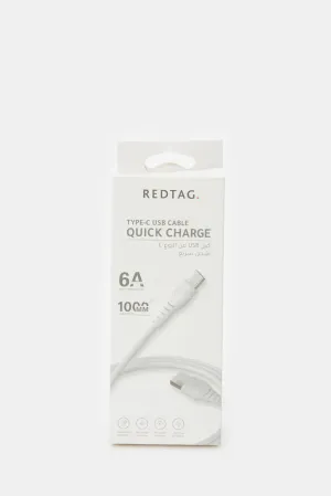 White Type-C Quick Charge Data Cable